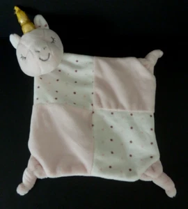 49. TOMKIDS TOM & KIDDY FLACHES KUSCHELTIER EINHORN weiß rosa gold Punkte BITTE LESEN SEHR GUTER ZUSTAND - Bild 1 von 4