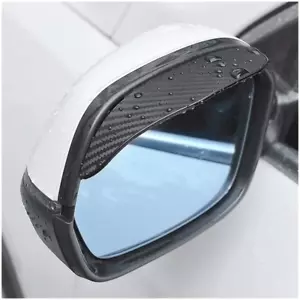 Blilo 2PCS Smoke Visor Guards for Car Side Mirrors - Waterproof Carbon Fiber Aut - Picture 1 of 12