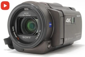🎦 [Mint] Sony FDR-AXP35 4K Video Camera Handycam 20.6 Brown From Japan - Picture 1 of 10