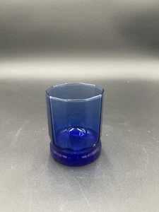 ANCHOR HOCKING COBALT BLUE ESSEX 10 SIDED GLASS TUMBLER 10 OZ - Picture 1 of 1
