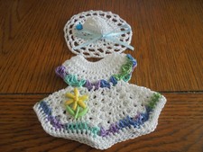 Hand Crocheted Dress & Hat Set Spring #1