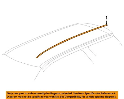 Guarnição de moldura de teto esquerda GM OEM 25916789 - Imagem 1 de 2