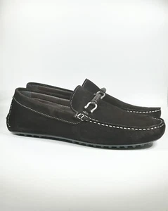 New Bruno Magli Torro Brown Suede Moccasin Driving Loafers Size 12 - Picture 1 of 7