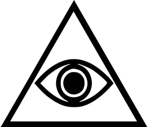All Seeing Eye of Providence Symbol Vinyl Sticker Decal Occult -Pick SizeColor - Picture 1 of 1