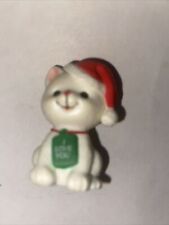 Vintage Russ Berrie  Merry Miniature Christmas Cat  I Love You! 1990s 1 1/2"