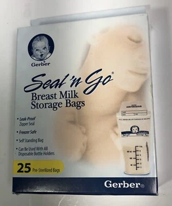 Gerber Seal N Go Breast Milk Storage Bags Pre-Sterelized Leak Proof A3 - Picture 1 of 2
