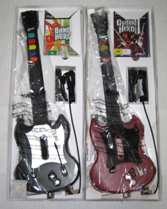 2 x Guitar Hero Guitars - Sony PlayStation 2 - PS2 - Like New - Boxed - Pair
