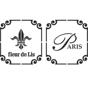 Plantilla reutilizable Flor de lis de París plantilla para artesanía decoración de pared lienzo - Imagen 1 de 2