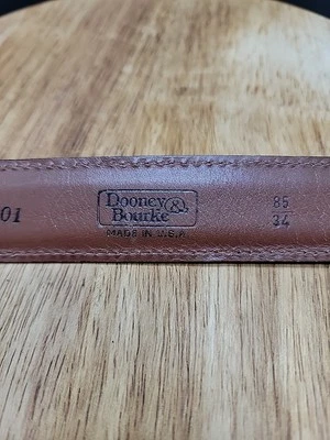 CINTURÓN DE VESTIR DOONEY & BOURKE DE COLECCIÓN HEBILLA DE CUERO NEGRO Y LATÓN" 34" EE. UU.  Foto 1 de 4