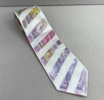 Corbata rara Crayola para hombre novedad corbata crayón garabato patrón "Te amo" Foto 1 de 4