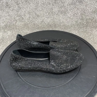 Le Silla 拖鞋女式 38 码 Eu 7.5 Us Prince 黑色水晶平底懒人鞋 — 第 1/4 张图片