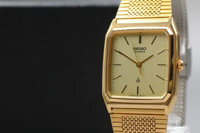Reloj pulsera vintage 1983 N como nuevo Seiko Seagull 6030-5430 cuarzo dorado para hombre JAPÓN Foto 1 de 4