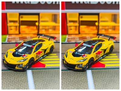 2Pcs Mini GT Corvette Z06 GT3.R #3 Pratt Miller Motorsports 2024 IMSA #854 1/64 - Image 1 of 4