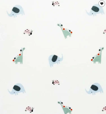 Tecido de flanela 100% algodão - Estampa de animal bebê - Vendido por jarda - Imagem 1 de 2