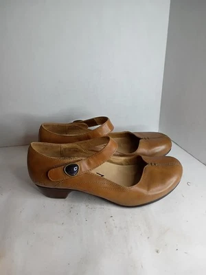 Taos женщин Samba размер 7 желтовато-коричневый коричневый кожаный Mary Jane каблук кожаный насос  - Изображение 1 из 4
