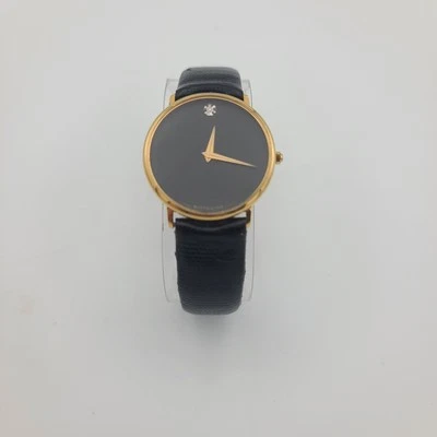 Mens Longines Wittnauer Watch With Diamond Accent  And Leather Band - Runs Great - Image 1 of 4