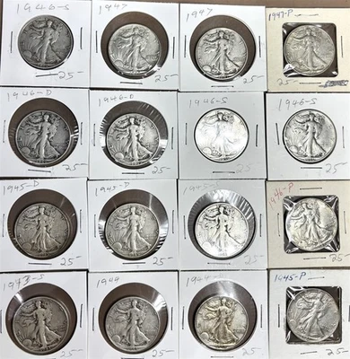 Medio dólar Liberty Walking Estados Unidos 1943-S - 1947-D Foto 1 de 4