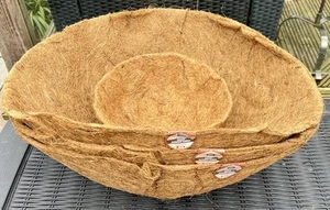 Coco Basket Liners x 4 Hanging Baskets Coir New with Tags - Picture 1 of 3