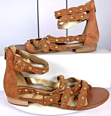 Sam Edelman Womens Daya Sandals Strappy Studded Gladiator Leather Brown, Size 10 - Image 1 of 4