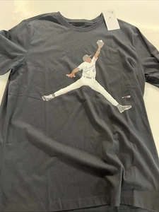 Men’s Jordan Jumpman Flight MVP Baseball T Shirt Black Sz L $42 FN5990-0110 NEW - Picture 1 of 3