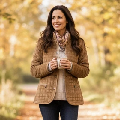  Tweeds Old Money British Style Jacket Quilted Long Sleeves Button Up Size M - Image 1 of 4