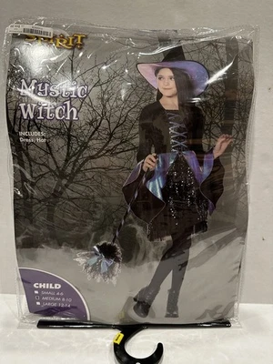 Disfraz de Bruja Mística Halloween Niñas Espíritu Medio Halloween Lentejuelas Púrpura  Foto 1 de 4