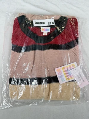 New LuLaRoe Lauren Sweater Dress Raglan Sleeves Cable Knit Size XS 8 - Image 1 of 3