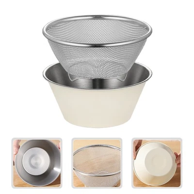  Cestello Scolapasta Miscelazione Di Ciotole Cesto Per Il Lavaggio Della Frutta - Immagine 1 di 4