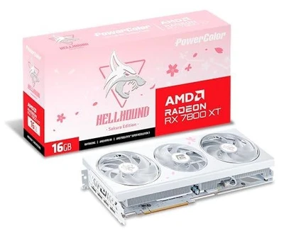 PowerColor Hellhound Sakura AMD Radeon RX 7800 XT 16GB GDDR6 Graphics Card - Image 1 of 4