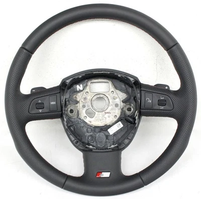 Volante de cuero negro OEM para Audi A4, Q7, RS4, S4 8K0-419-091-AK-URS Foto 1 de 4