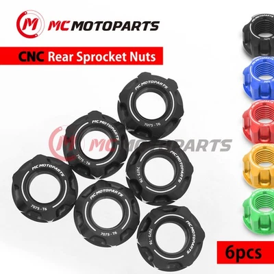 Kit de tuercas de piñón trasero SPOKE6 negras para Ducati Sport 1000S 07+ Foto 1 de 4