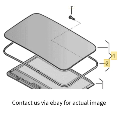 Panel de vidrio techo corredizo VW Jetta 2011-2018 usado OEM 5C6877071 Foto 1 de 4