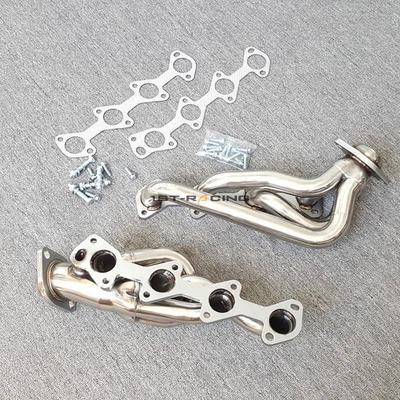 Par de cabezales de escape cortos para 00-03 Dodge Durango Dakota RAM 1500 4,7 L V8 Foto 1 de 4