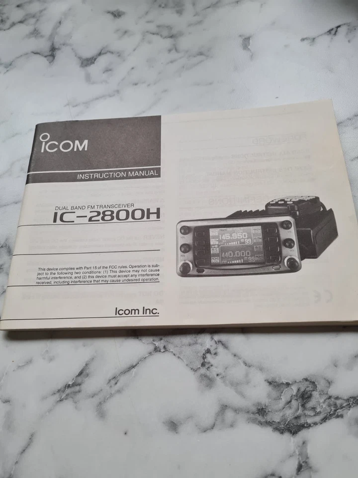 Icom IC-2800H Dual Band Ham Transceiver ORIGINAL Manual - Image 1 of 1