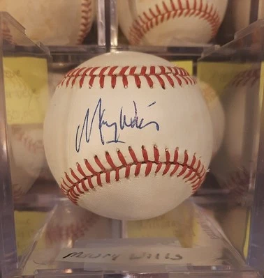 Béisbol Rawlings oficial firmado por Maury Wills de las Grandes Ligas años 80  Foto 1 de 4