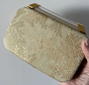 RODO ITALY Dorado Tostado LUTCH DE NOCHE con Correa para el Hombro Gamuza en Relieve  - Imagen 1 de 9