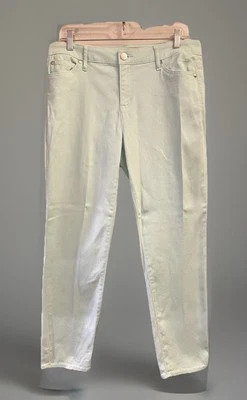 Pantalones de mezclilla Ellen Tracy para mujer 8 verde lima pierna recta botón cremallera Foto 1 de 4