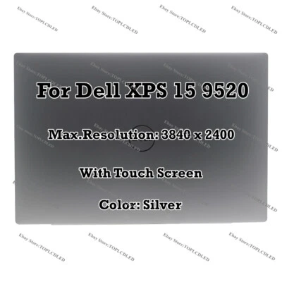 15" Silver Dell XPS 15 9520 Precision 5570 UHD LCD Display Touch Screen Assembly - Image 1 of 4