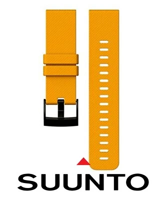 New 24mm SUUNTO Traverse Core Rubber Strap Amber Yellow AW16 Diver Watch Band U - Image 1 of 2