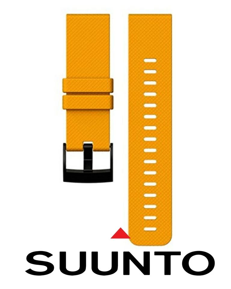 New 24mm SUUNTO Traverse Core Rubber Strap Amber Yellow AW16 Diver Watch Band  - Image 1 of 2