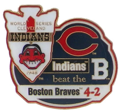 1948 World Series Commemorative Pin - Indians vs. Braves - Limited 1,000 - Image 1 of 2