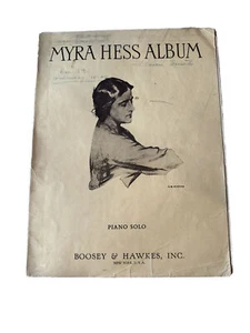 Myra Hess Album Piano Solo Boosey & Hawkes Vintage 1938 Sheet Music Book - Picture 1 of 4