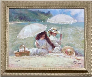 Richard Zolan "Water's Edge"  Hand Signed & #  Framed Impressionist Art  New - Picture 1 of 3
