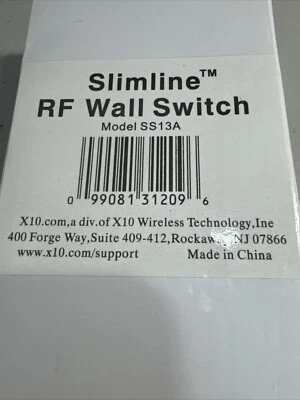 Slimline RF Wall Switch - SS13A - X10 - Image 1 of 3