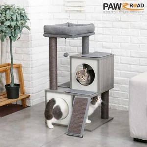 PAWZ Road Cat Tree Tower Scratching Post Scratcher Condo House Furniture Cat Toy - Picture 1 of 26