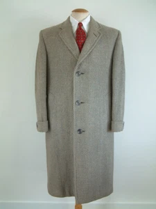 1940's HARRIS TWEED COAT..40"..BROWN/WHITE LABEL..CC..41..WW2..GOODWOOD..CHAP.. - Picture 1 of 19
