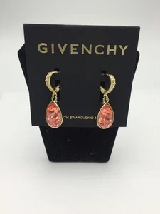 $38 Givenchy Peach Teardrop Earrings #607 - Picture 1 of 9