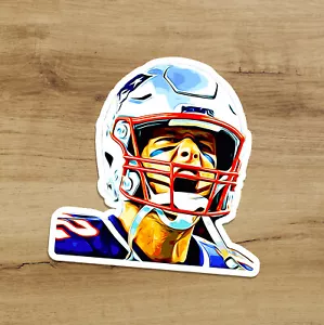 Calcomanía de vinilo premium Tom Brady GOAT fanático de 3 pulgadas Patriots - Imagen 1 de 4