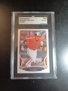 2013 MANNY MACHADO RC SGC 100 Pristine Gold Topps Bowman #4 ~1stB - Picture 1 of 4