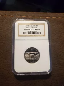 2005-S SILVER 25C WEST VIRGINIA STATEHOOD NGC PF69 ULTRA CAMEO UNCIRCULATED - Picture 1 of 2